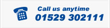 Call us on 01529 302111